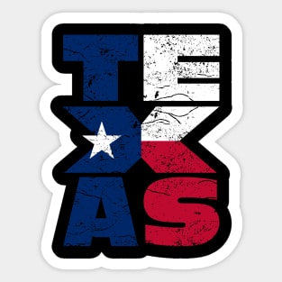 Vintage Texas flag with Star USA Sticker